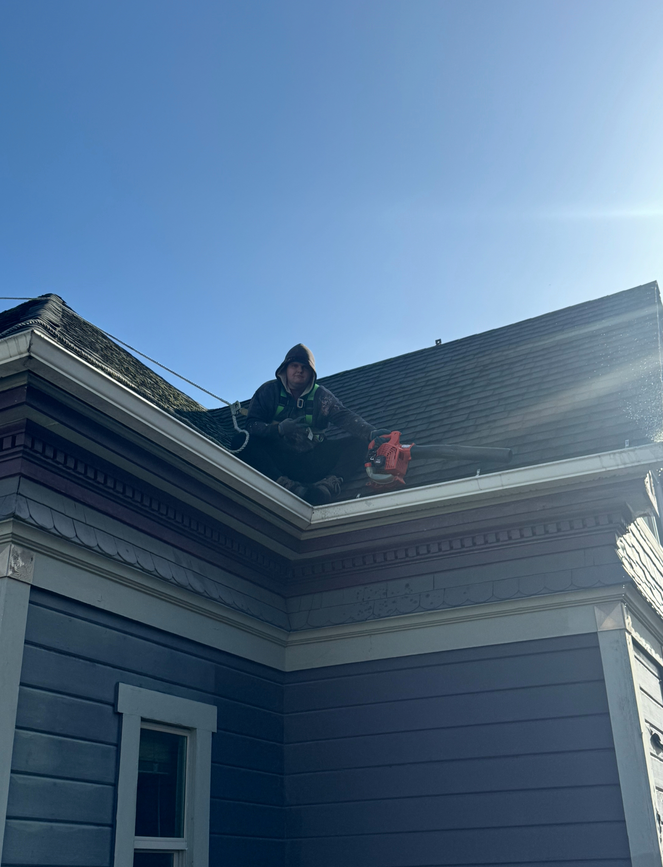 Roof debris removal